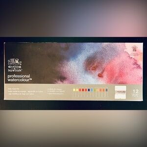 WINSOR & NEWTON professional watercolour tube travel tin 12 Tubes